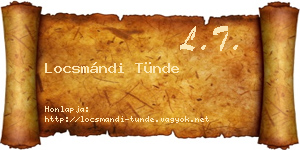 Locsmándi Tünde névjegykártya
