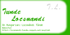 tunde locsmandi business card